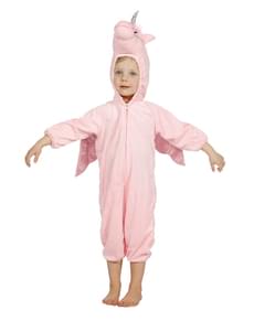 Fato de unicórnio cor-de-rosa infantil