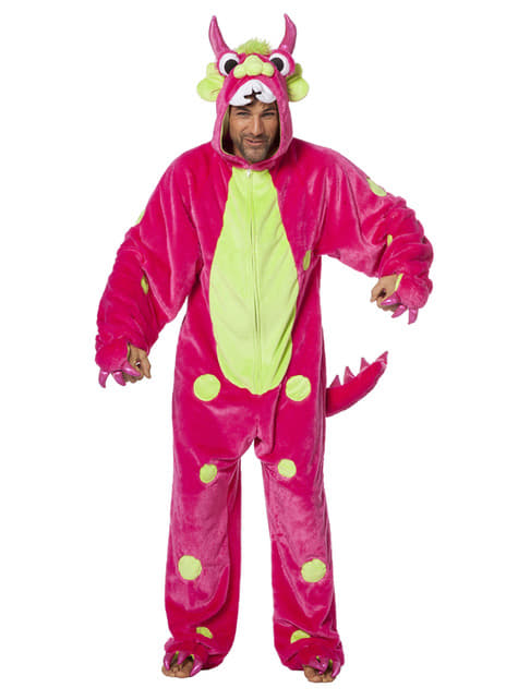 Disfraz de monstruo rosa para adulto