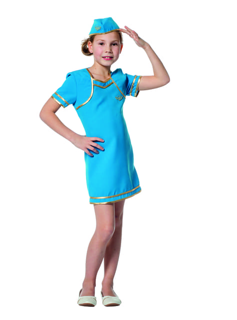 Flugbegleiterin Kostüm für Mädchen