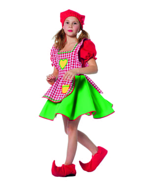 Costum de spiriduș roșu pentru fată