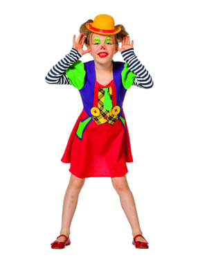 Costume da pagliaccio rosso per bambina