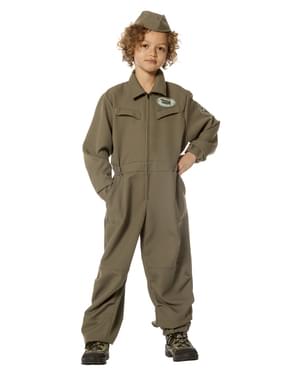 Kostum pilot hijau untuk anak laki-laki