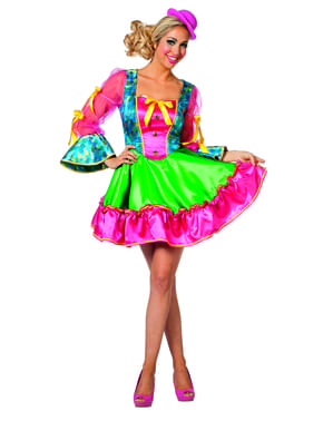 Déguisement clown rose femme