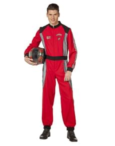 Red race car driver costume for men