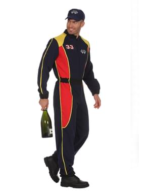 Blå racer kører kostume til mænd