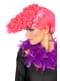Short pink Rock & Roll wig for adults