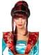 Geisha wig with red hair sticks for women