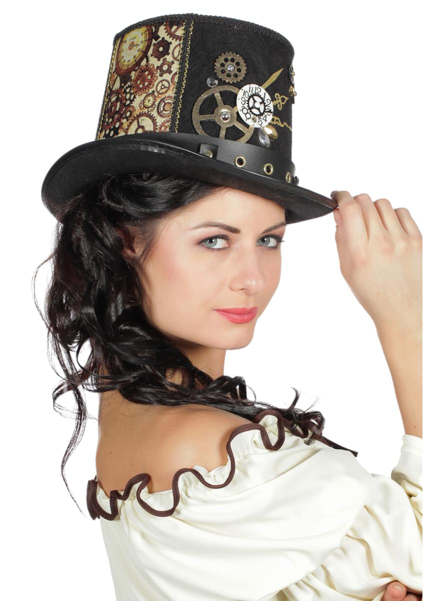 Brown Steampunk hat for adults