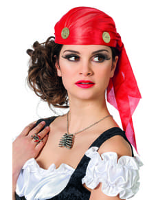 Bandana de cigano vermelha para adulto