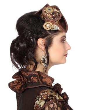 Kleine bruine Steampunk hoed voor volwassenen
