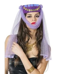 Toucado Árabe roxo para mulher