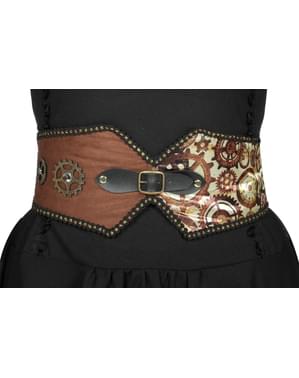 Bruine Steampunk riem voor volwassenen