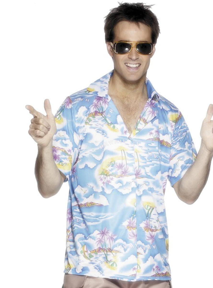 Blue Hawaiian shirt for a man