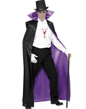 Black and purple reversible vampire cape