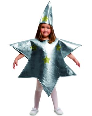 Sølv stjerne kostume til børn