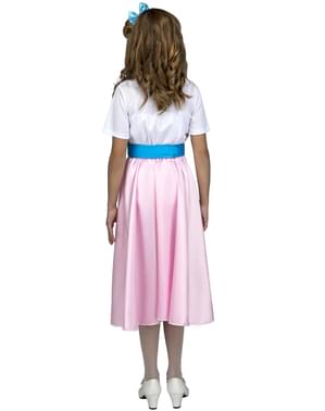 Fato de anos 50 cor-de-rosa para menina