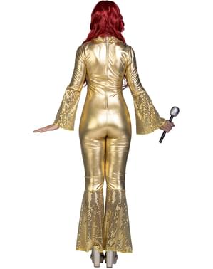 Kostum penyanyi disko Gold 70 untuk wanita