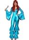 Turquoise 70's singer disco costume for women