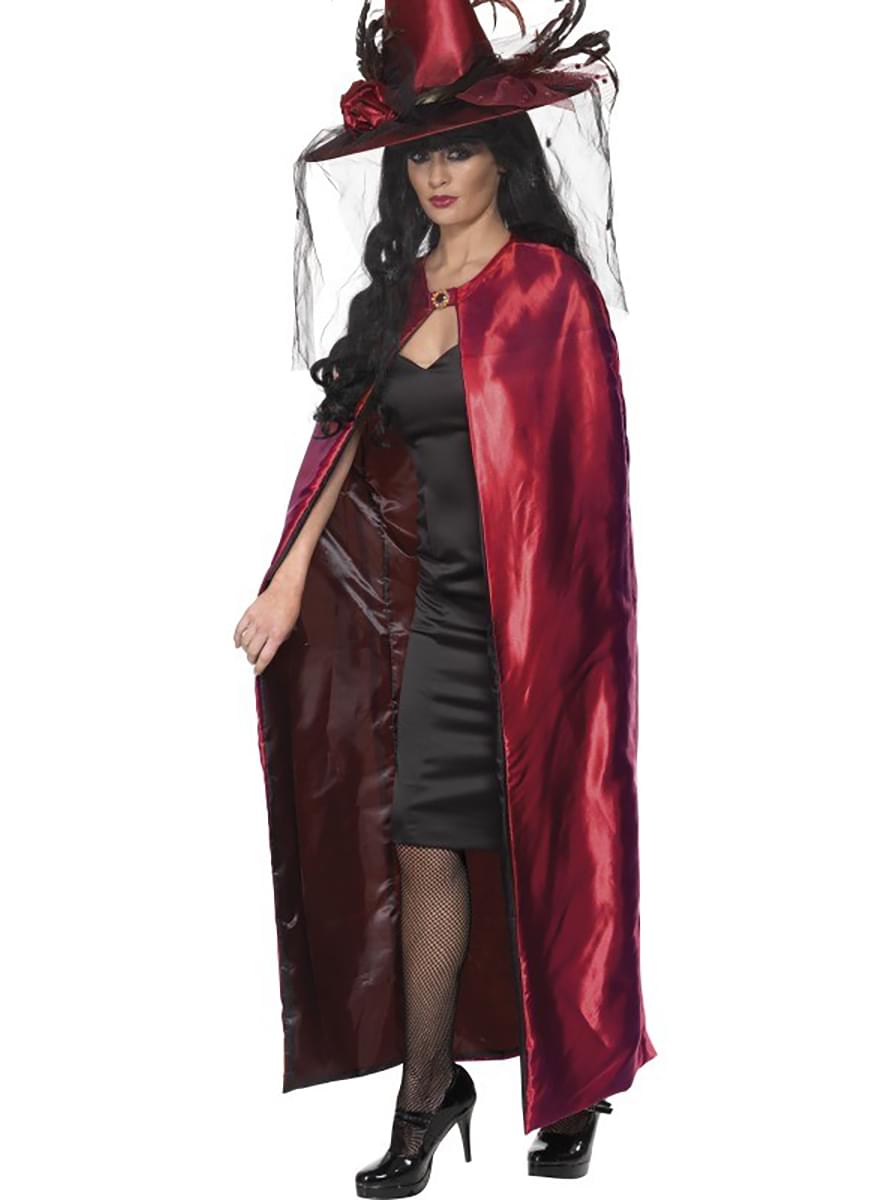 Capa de vampiro reversível para mulher