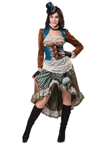 Costume di steampunk elegante per donna. I più divertenti