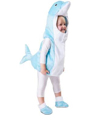 Kostum lumba-lumba biru muda untuk bayi