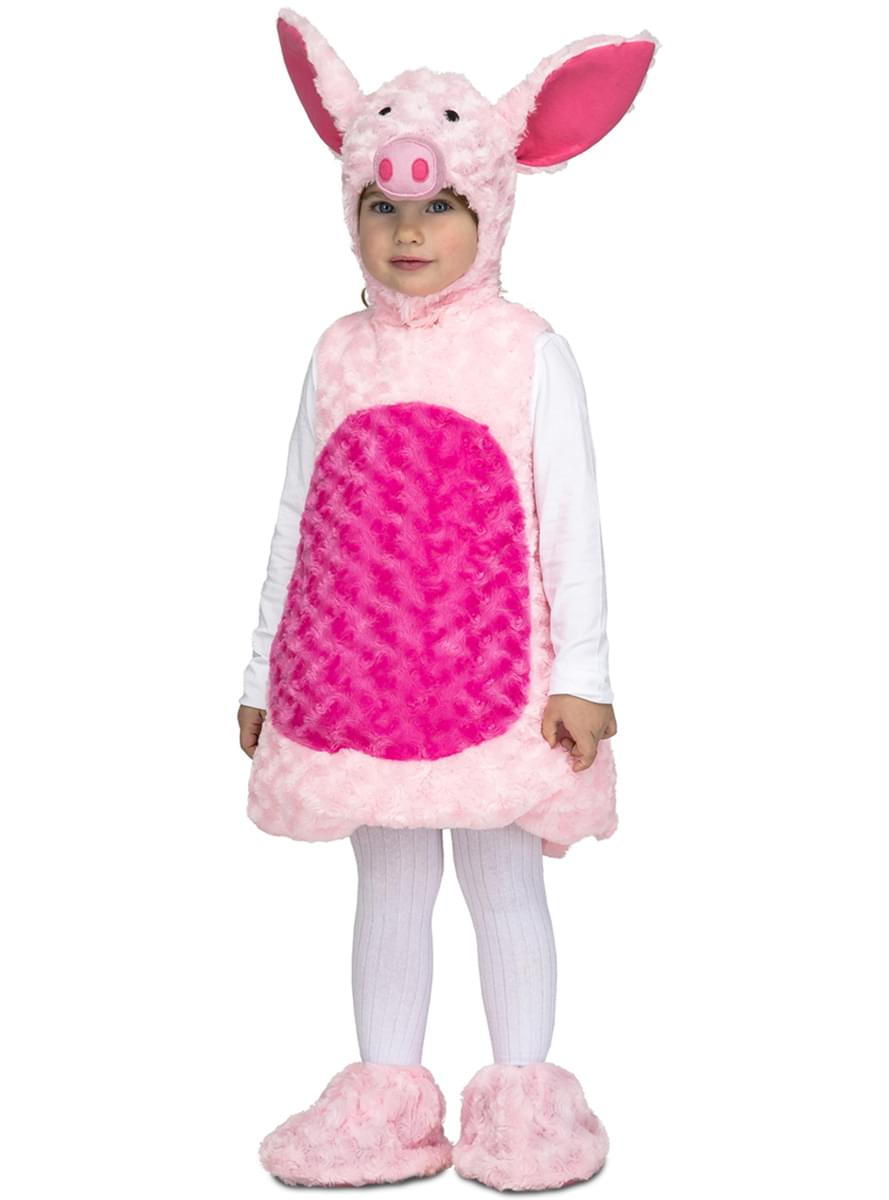 Costume da maialino di peluche rosa per bambino