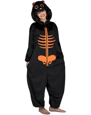 Oranssi luuranko onesie aikuisille