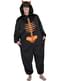 Orange skeleton onesie costume for adults