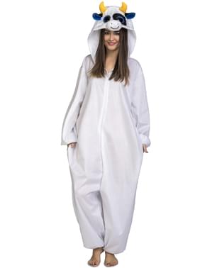 Costume da mucca big eyes onesie per adulto