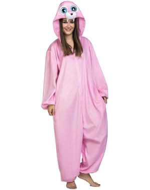 Kostum walrus merah muda untuk orang dewasa