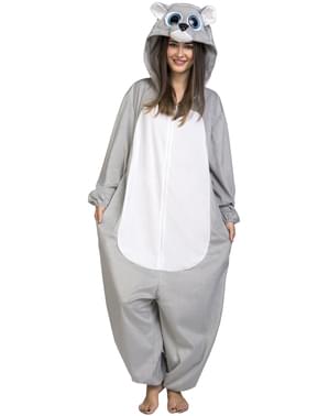 Déguisement ours gris onesie adulte