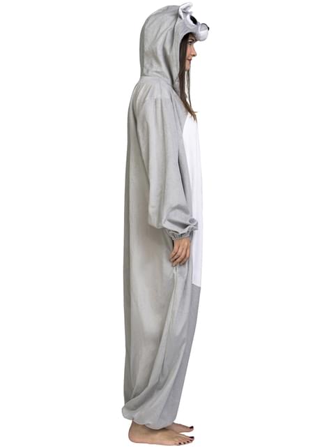 Déguisement ours gris onesie adulte