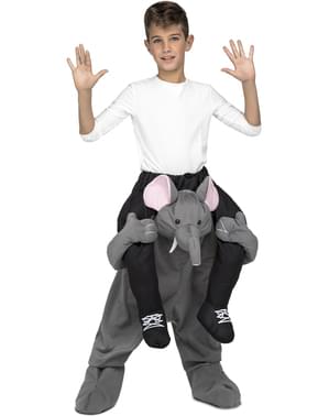 Fato de elefante cinzento ride on infantil