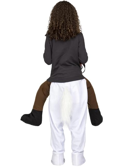 Piggyback White Horse κοστούμι για παιδιά