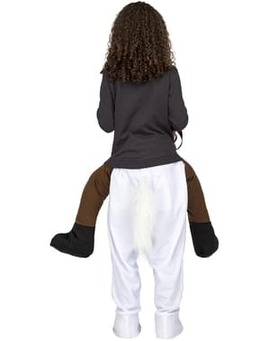Fato ás costas de cavalo branco infantil