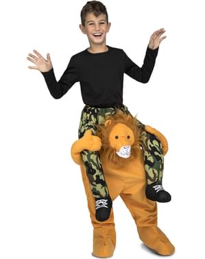 Costum ride on de leu pentru copii