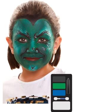 Grøn heks make-up til børn
