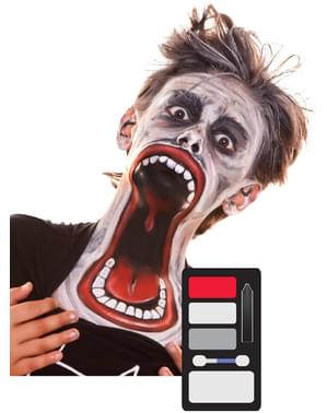 Maquillage zombie mâchoire cassé enfant