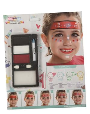 Maquillaje de india rojo infantil