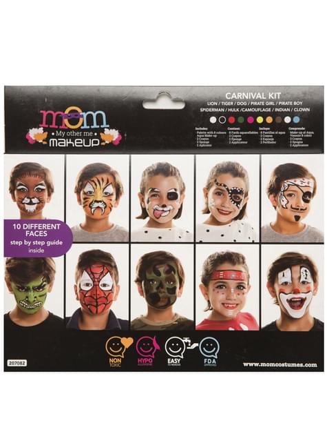 LOTFUN Kit de maquillage pour enfant - 34 pièces - Avec outils de c