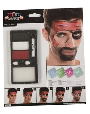 Maquillaje de pirata rojo para adulto