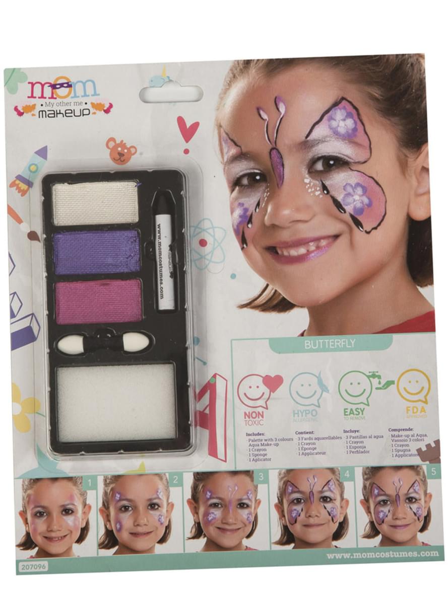 Trucco di farfalla fucsia per bambino