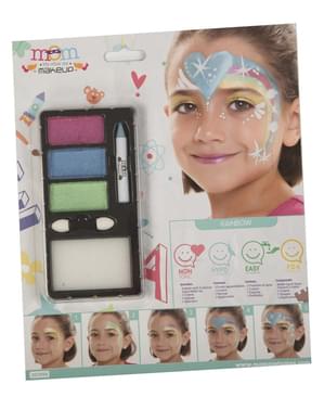 Regnbue make-up til børn