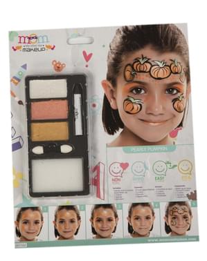 Maquillage halloween orange et noir enfant