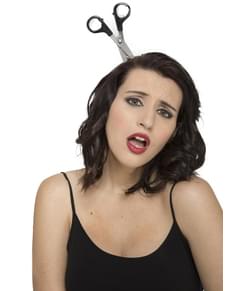 Bandolete de tesoura no crânio para adulto