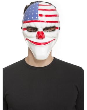 Clown Maske mit USA Flagge für Erwachsene