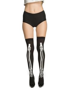 Meias de ossos de perna para mulher