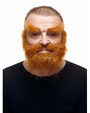 Sopracciglia, baffi e barba super folti rossi