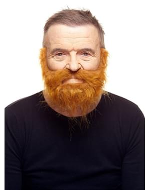 Bardzo krzaczasta ruda broda i wąsy