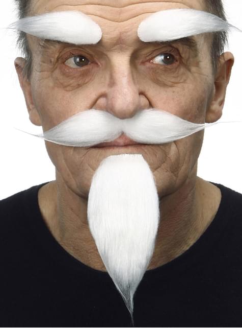 Sobrancelhas Bigode E Barba De Mestre Samurai Brancos Os Mais Divertidos Funidelia sobrancelhas bigode e barba de mestre samurai brancos